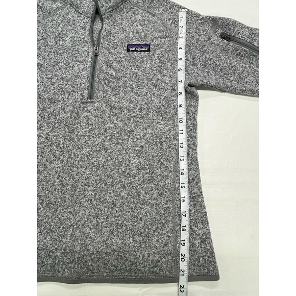 Patagonia Heathered Grey Womens 1/4 Zip Stand Collar Better Sweater Fleece Small - Picture 4 of 8